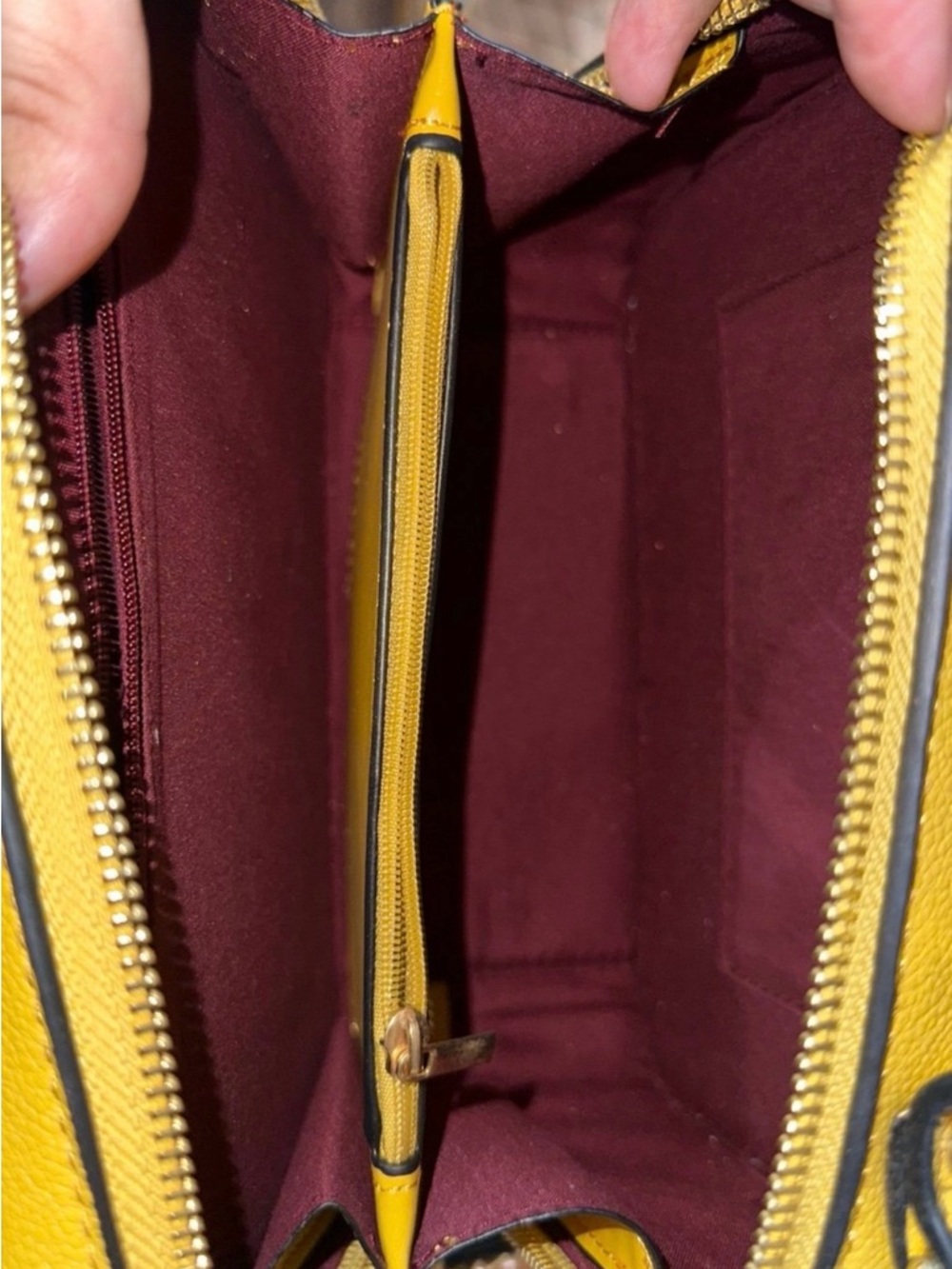 Yellow Quilted Leather Camera Crossbody Bag - Picture 2 of 2
